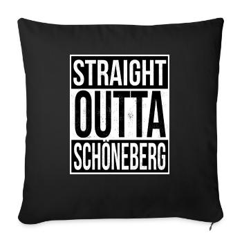 Straight Outta Schöneberg - Sofa pillowcase 17,3'' x 17,3'' (45 x 45 cm) - black - Front