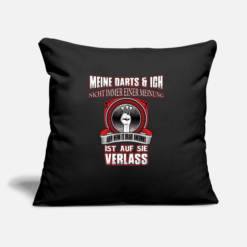 Lustiger Dart Spruch Dartscheibe Darten Geschenk Sofakissenbezug 45 x 45 cm