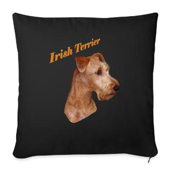 Irish Terrier - Sofakissenbezug 45 x 45 cm - Schwarz - Vorne