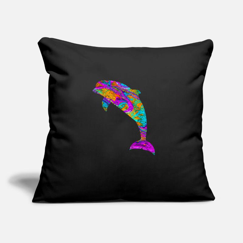 Dolphin gift aquatic mammal fish Sofa pillowcase 17,3'' x 17,3'' (45 x 45 cm)