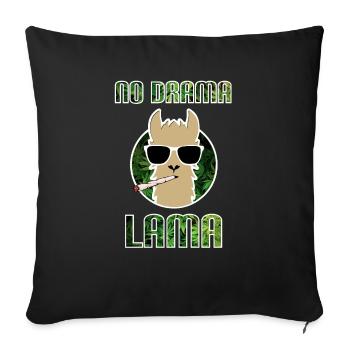 No Drama Lama Joint - Sofakissenbezug 45 x 45 cm - Schwarz - Vorne