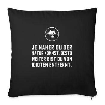 Je suis un homme de la nature. - Housse de coussin décorative 45 x 45 cm - noir - Devant