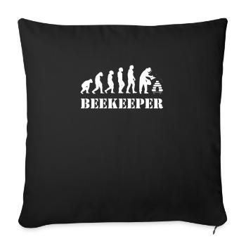 Apiculteur - Housse de coussin décorative 45 x 45 cm - noir - Devant