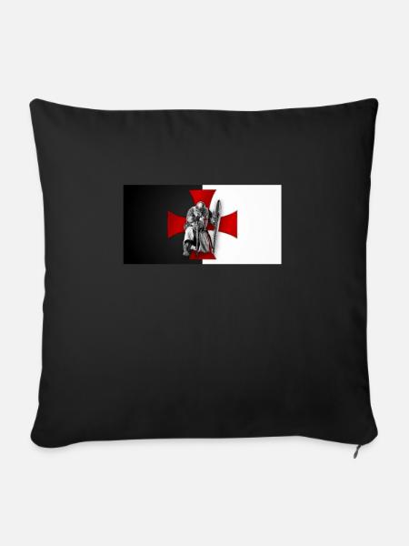 The Templar - Der Templer - Sofakissenbezug 45 x 45 cm - Schwarz