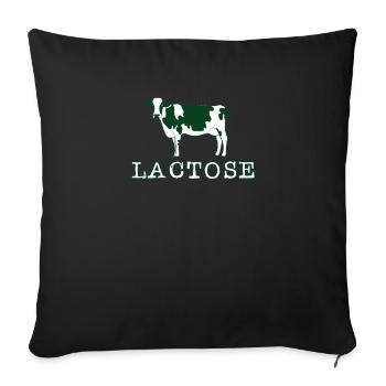 Lactose Anti Vegan Food Shirt for meat lovers - Sofa pillowcase 17,3'' x 17,3'' (45 x 45 cm) - black - Front