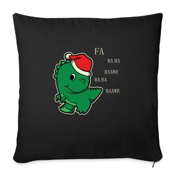 Funny Dino Christmas Tree Christmas Gift - Housse de coussin décorative 45 x 45 cm - noir - Devant