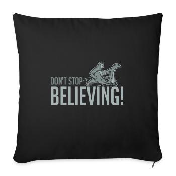 Bigfoot Geschenk Yeti Lochness Sasquatch Nessie - Sofakissenbezug 45 x 45 cm - Schwarz - Vorne