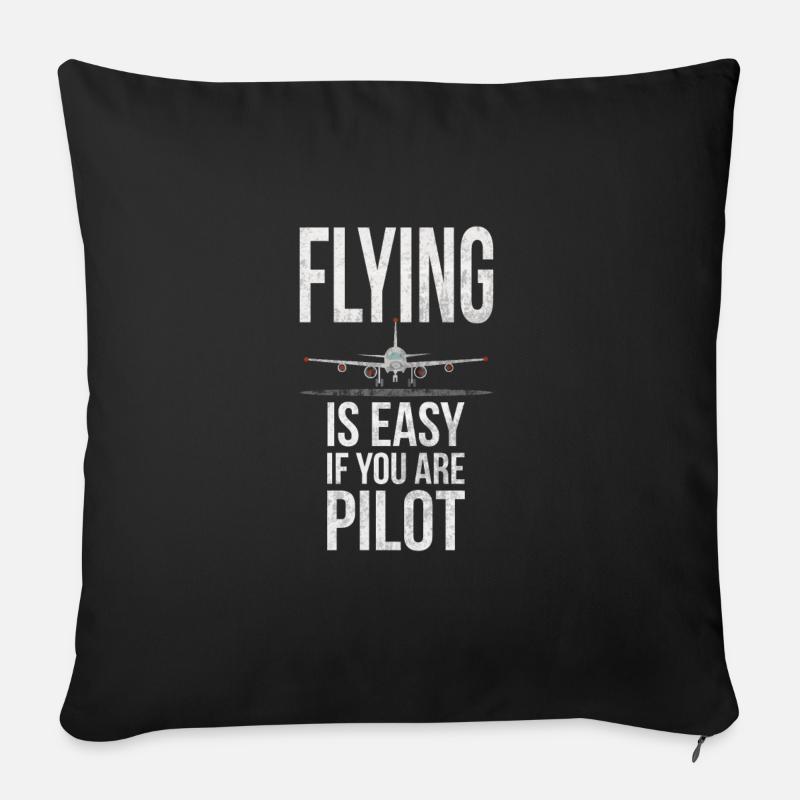 Fliegen - Sofakissenbezug 45 x 45 cm - Schwarz