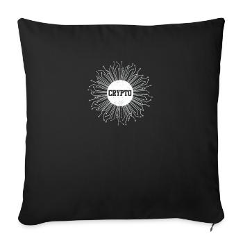 Crypto T-Shirt - Sofa pillowcase 17,3'' x 17,3'' (45 x 45 cm) - black - Front