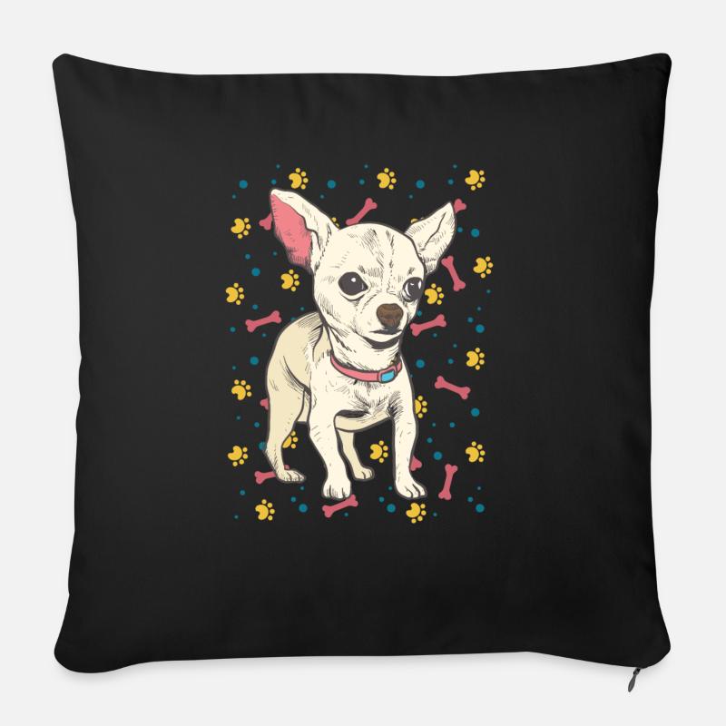 Chihuahua - Sofakissenbezug 45 x 45 cm - Schwarz