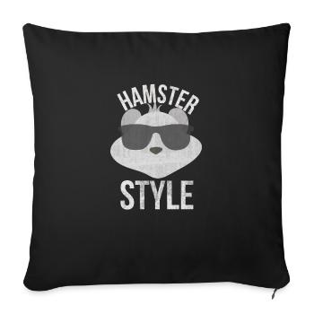hamster - Housse de coussin décorative 45 x 45 cm - noir - Devant