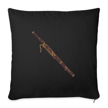 Bassoon gift tones sounds music - Sofa pillowcase 17,3'' x 17,3'' (45 x 45 cm) - black - Front