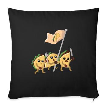 Taco Revolution - Sofa pillowcase 17,3'' x 17,3'' (45 x 45 cm) - black - Front