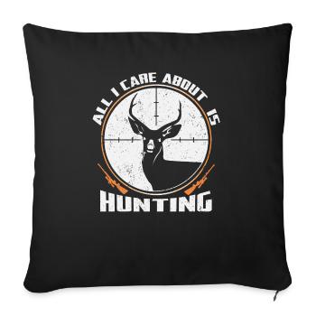 chasse - Housse de coussin décorative 45 x 45 cm - noir - Devant