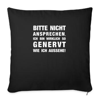 Funny Please do not appeal saying gift - Sofa pillowcase 17,3'' x 17,3'' (45 x 45 cm) - black - Front