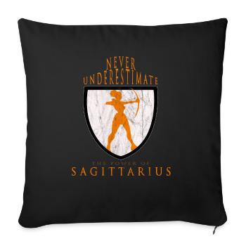 Sagittaire - Housse de coussin décorative 45 x 45 cm - noir - Devant