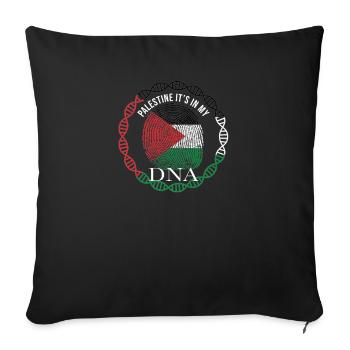 Palästina ist in meiner DNA - Sofakissenbezug 45 x 45 cm - Schwarz - Vorne