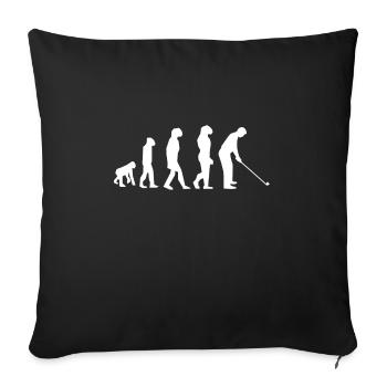 Golf Evolution Golfer Geschenk Golfschläger - Sofakissenbezug 45 x 45 cm - Schwarz - Vorne