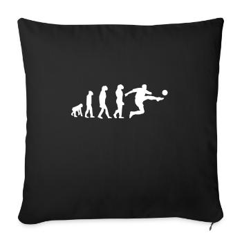 Soccer Player Football Evolution Gift - Sofa pillowcase 17,3'' x 17,3'' (45 x 45 cm) - black - Front
