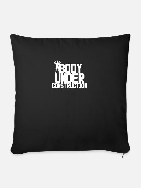 Fitnessstudio - Sofakissenbezug 45 x 45 cm - Schwarz