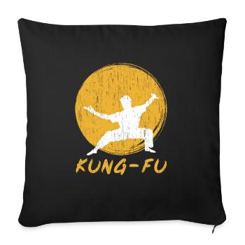 Kung Fu Cadeau Kung Fu Art Martial Kungfu - Housse de coussin décorative 45 x 45 cm - noir - Devant