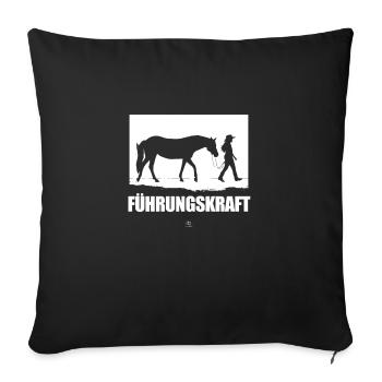 Executive horse lovers rider gift - Sofa pillowcase 17,3'' x 17,3'' (45 x 45 cm) - black - Front