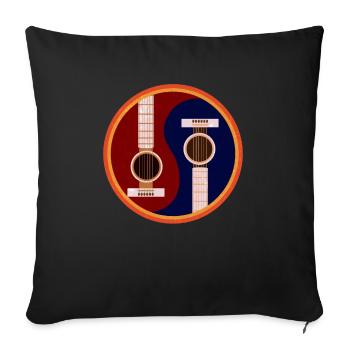 Classical Guitar Old Music Love Guitarist Gift - Sofa pillowcase 17,3'' x 17,3'' (45 x 45 cm) - black - Front
