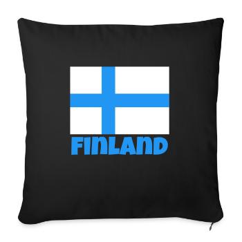finland - Sofa pillowcase 17,3'' x 17,3'' (45 x 45 cm) - black - Front