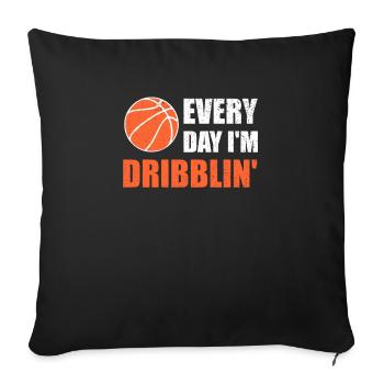 Basketball - Sofakissenbezug 45 x 45 cm - Schwarz - Vorne