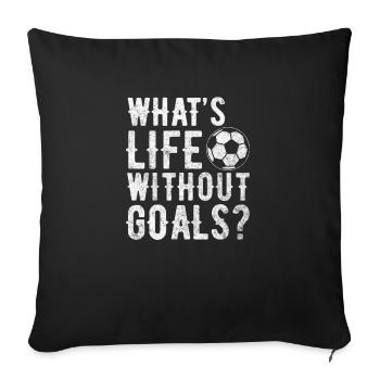 Soccer - Sofa pillowcase 17,3'' x 17,3'' (45 x 45 cm) - black - Front