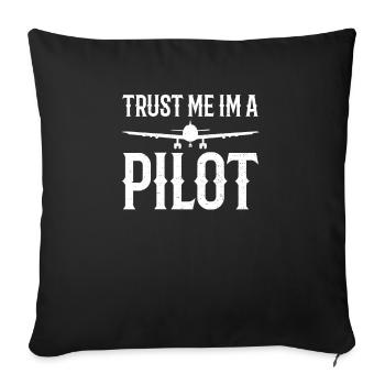 Pilot - Sofakissenbezug 45 x 45 cm - Schwarz - Vorne