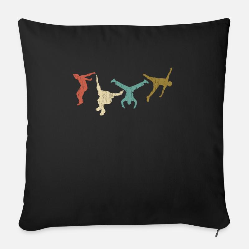 parkour vintage - Sofakissenbezug 45 x 45 cm - Schwarz