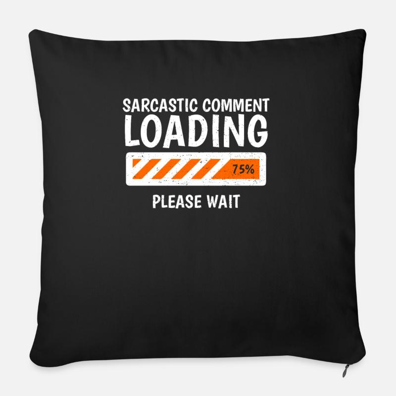 Sarkasmus - Sofakissenbezug 45 x 45 cm - Schwarz