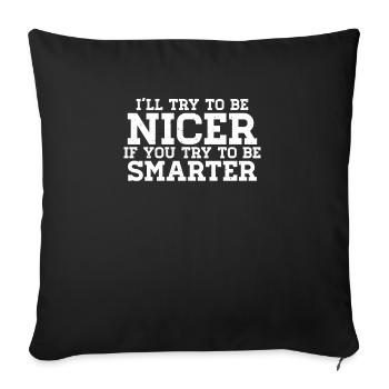 Chemise drôle - Housse de coussin décorative 45 x 45 cm - noir - Devant