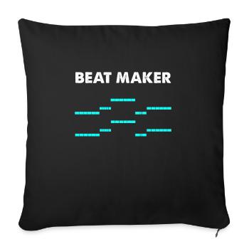 Beat maker - Sofa pillowcase 17,3'' x 17,3'' (45 x 45 cm) - black - Front