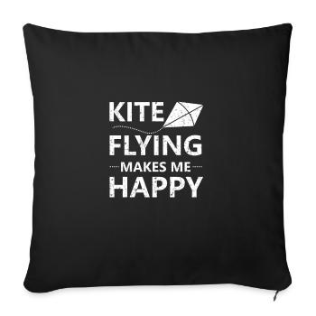 hang-gliding - Sofa pillowcase 17,3'' x 17,3'' (45 x 45 cm) - black - Front
