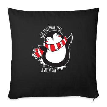 Happy Holla Days Lustiger Weihnachtsman Geschenk - Sofakissenbezug 45 x 45 cm - Schwarz - Vorne