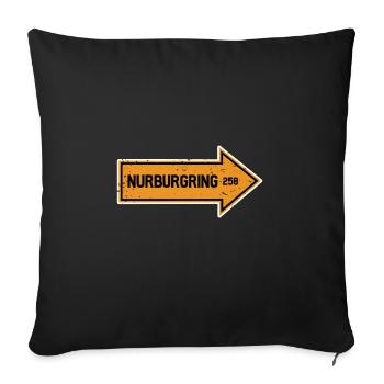 Nürburg Nordschleife B258 Rennstrecke Geschenk - Sofakissenbezug 45 x 45 cm - Schwarz - Vorne