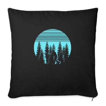 Disc Golf Disc Golf Frisbee Cadeau Cadeau - Housse de coussin décorative 45 x 45 cm - noir - Devant