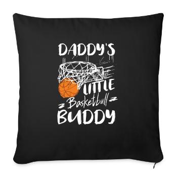 Le panier de basket-ball Buddy - Housse de coussin décorative 45 x 45 cm - noir - Devant