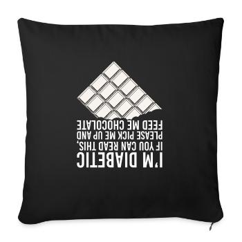 Diabetes - Sofa pillowcase 17,3'' x 17,3'' (45 x 45 cm) - black - Front