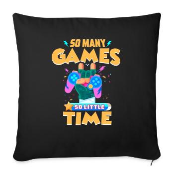 Gaming - Housse de coussin décorative 45 x 45 cm - noir - Devant