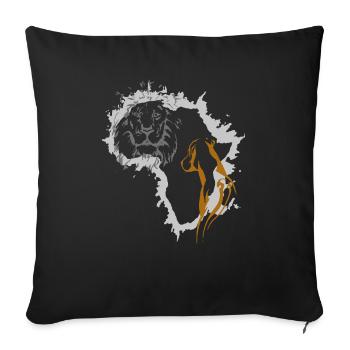 Rhodesian Ridgeback Lion Africa Lover RR - Sofa pillowcase 17,3'' x 17,3'' (45 x 45 cm) - black - Front