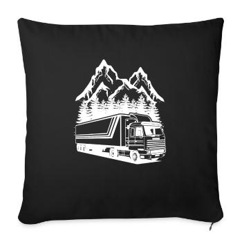 Camionneur camionneur camionneur - Housse de coussin décorative 45 x 45 cm - noir - Devant