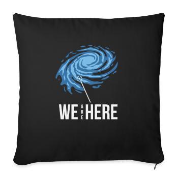 Voie Lactée Voie Lactée Cosmos Galaxy Localisation - Housse de coussin décorative 45 x 45 cm - noir - Devant