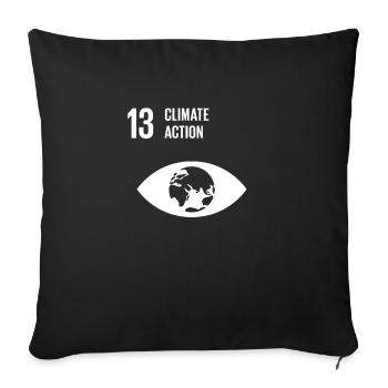 13 Globale Klimaschutzziele - Sofakissenbezug 45 x 45 cm - Schwarz - Vorne