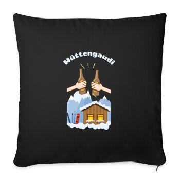 Hüttengaudi - Sofa pillowcase 17,3'' x 17,3'' (45 x 45 cm) - black - Front