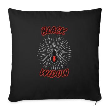 Black Widow Schwarze Witwe Giftige Spinnenart - Sofakissenbezug 45 x 45 cm - Schwarz - Vorne