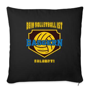 Volleyball sport digging spell - Sofa pillowcase 17,3'' x 17,3'' (45 x 45 cm) - black - Front