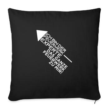 Feuerwerk - Sofakissenbezug 45 x 45 cm - Schwarz - Vorne